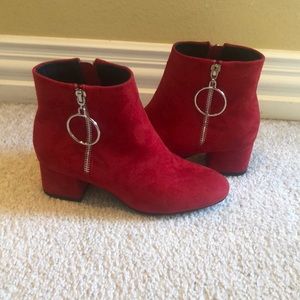 cherry red booties